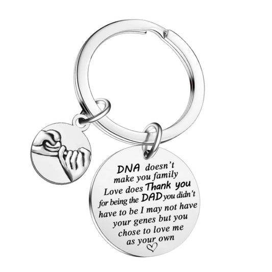 MADHAHEFU Dad Stepdad Keychain Gifts Fathers Day Keyrings For Papa Dad Stepdad Father Birthday Christmas Presents Gifts