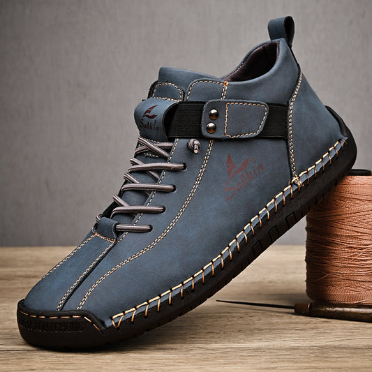 New Arrival Handmade Ankle Men's Business Casual Shoes Outdoor Spring And Fall Ankle Boots Breathable Men's Shoes