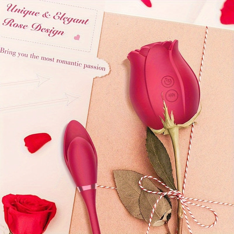 3-In-1 Rose Toy Vibrator, Dildo, Female Tongue Licking Stimulator, G-Spot, Dildo, Nipple Licking Device for Ladies, Valentine'S Day Gift, Gift for Girlfriends