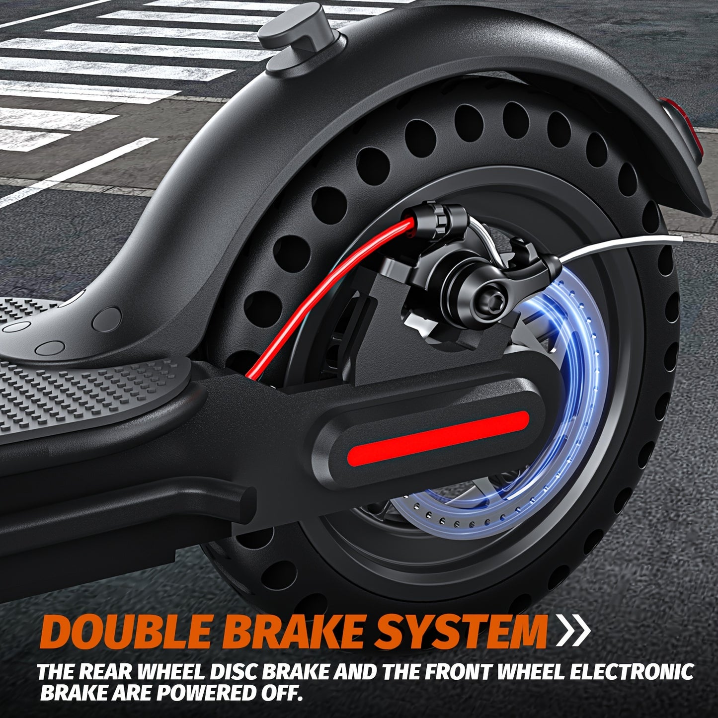 Foldable adult electric scooter 350W, 8.5 inch tires, maximum load: 120KG, top speed 19 miles/H
