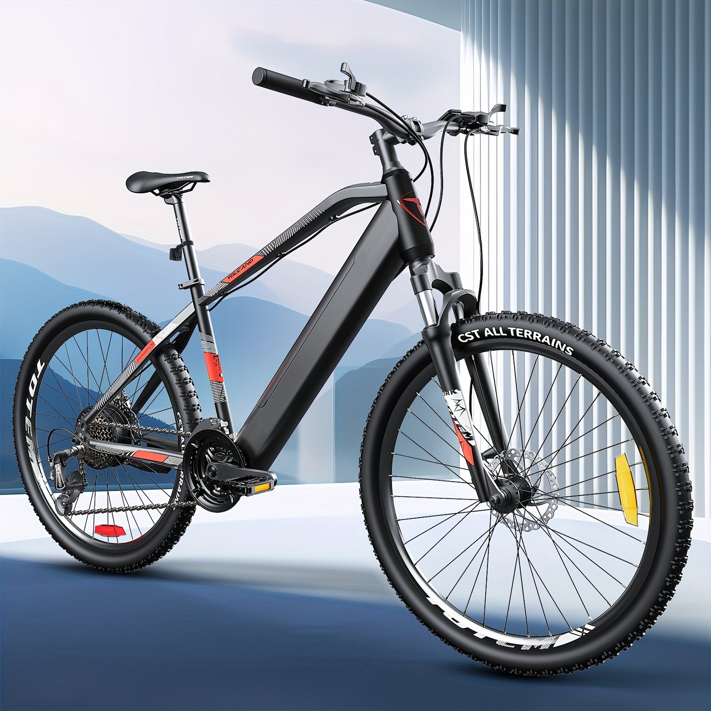 Volcano 27.5" 500W Electric Bike for Adults - High-Speed, Long-Range with Removable 48V 10.4Ah Battery, 21-Gear & MLO Suspension Fork - Perfect Gift for Men on Holidays & Special Occasions, TOTEM