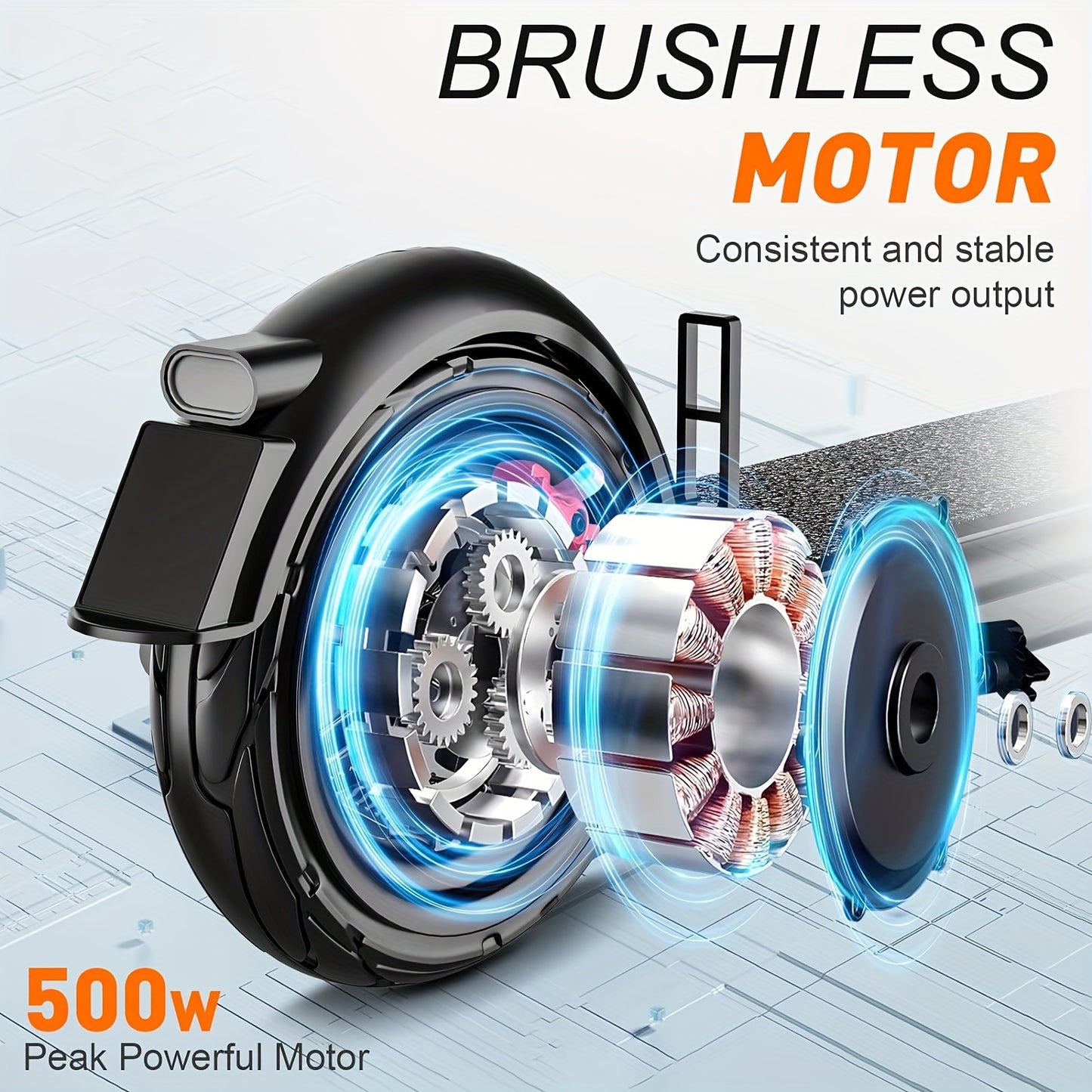 Electric Scooter For Young Adults, 21 Miles Range & 19 MPH, 500W Motor, 10" Inner-Support Tires, Dual Braking System And Cruise Control, With Turn Signals, Foldable Electric Scooter For Teens