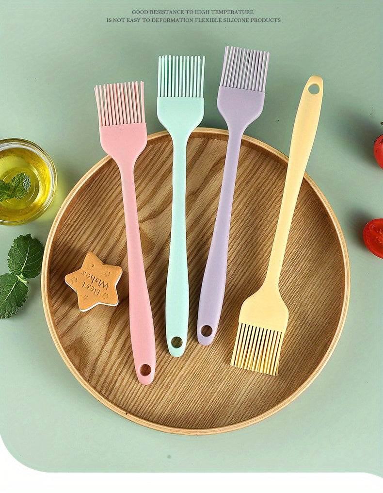 1pc, Oil Brush, Silicone Baking Brush, Portable Barbecue Brush, Household Oil Brush For Baking Cooking, Creative Oil Brush For BBQ Baking, Basting Brush For Kitchen BBQ, Kitchen Stuff, Kitchen Accessaries