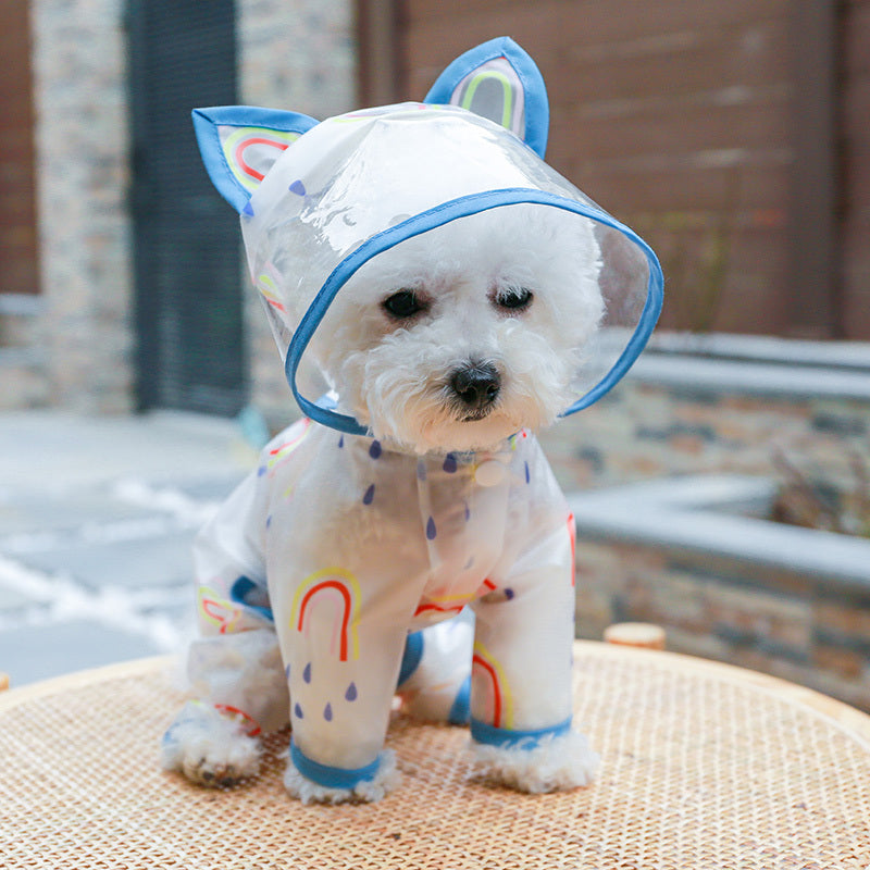 Small, Medium, and Large Waterproof Pet Raincoat - Stay Dry and Stylish in All Seasons with 100% Polyester, Snap Button Closure, and Hand Wash Only - Perfect for Autumn, Spring, Summer, and Winter