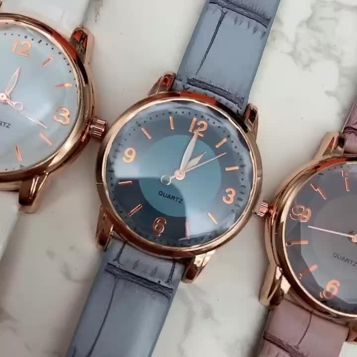 Elegant Women's Quartz Watch - Genuine Leather Strap, Water-Resistant, Versatile for All Occasions