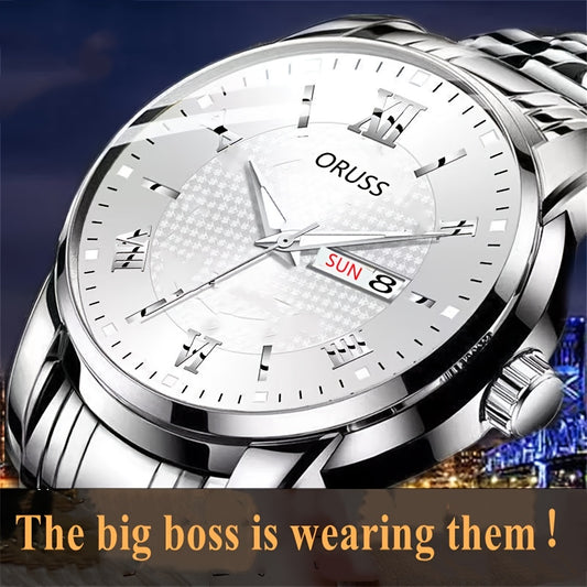 [Double Calendar Men's Watch] High-Grade Double Calendar Men's Watch - Business Sports Leisure Fashion Trend Durable