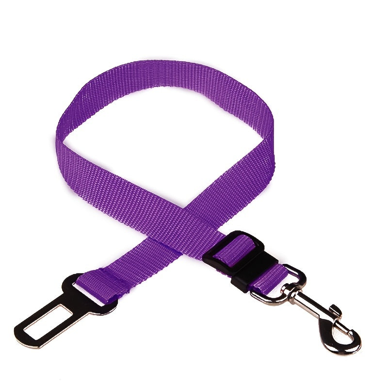 1pc Adjustable Retractable Pet Seat Belt for Cars - Keep Your Pet Safe and Secure on the Road