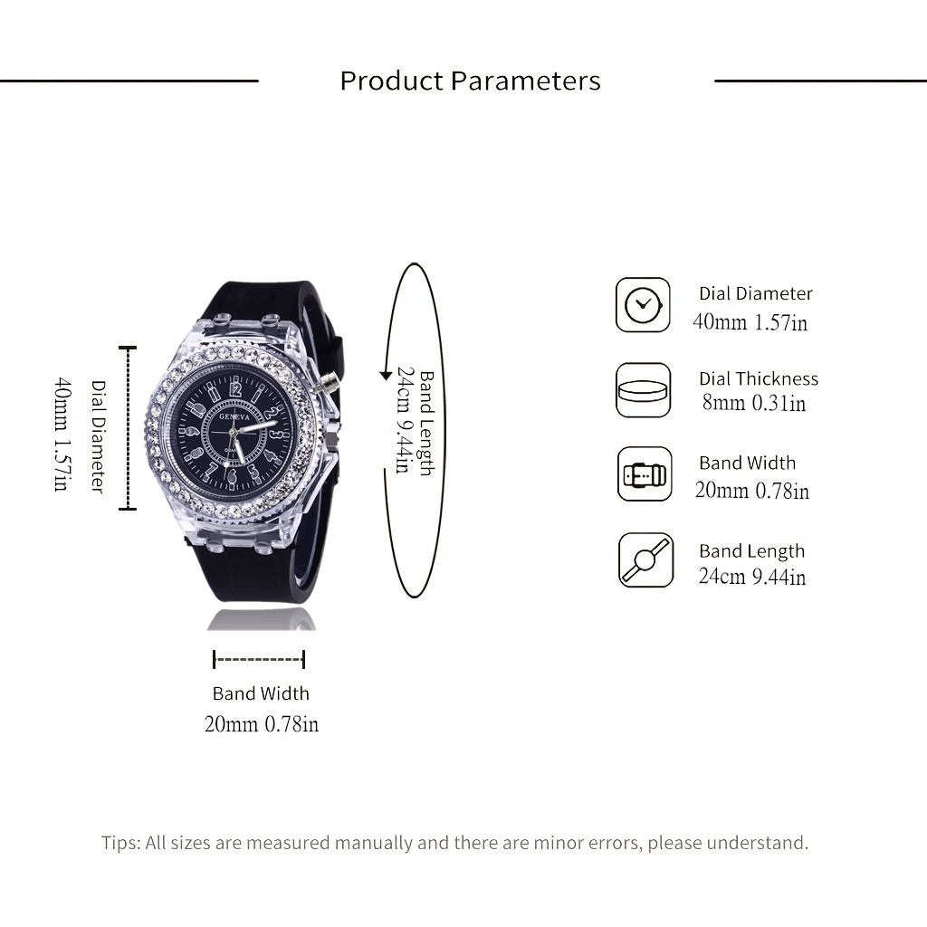 Stylish Quartz Sports Watch for Women - Luminous Display, Elegant Transparent Design & Comfortable Silicone Strap