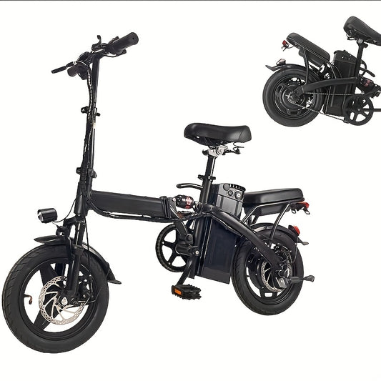 Folding Electric Bike - Powerful Motor, Fast Speed, 14-inch Tires, Commuter-friendly, Light Weight, Long-lasting Battery