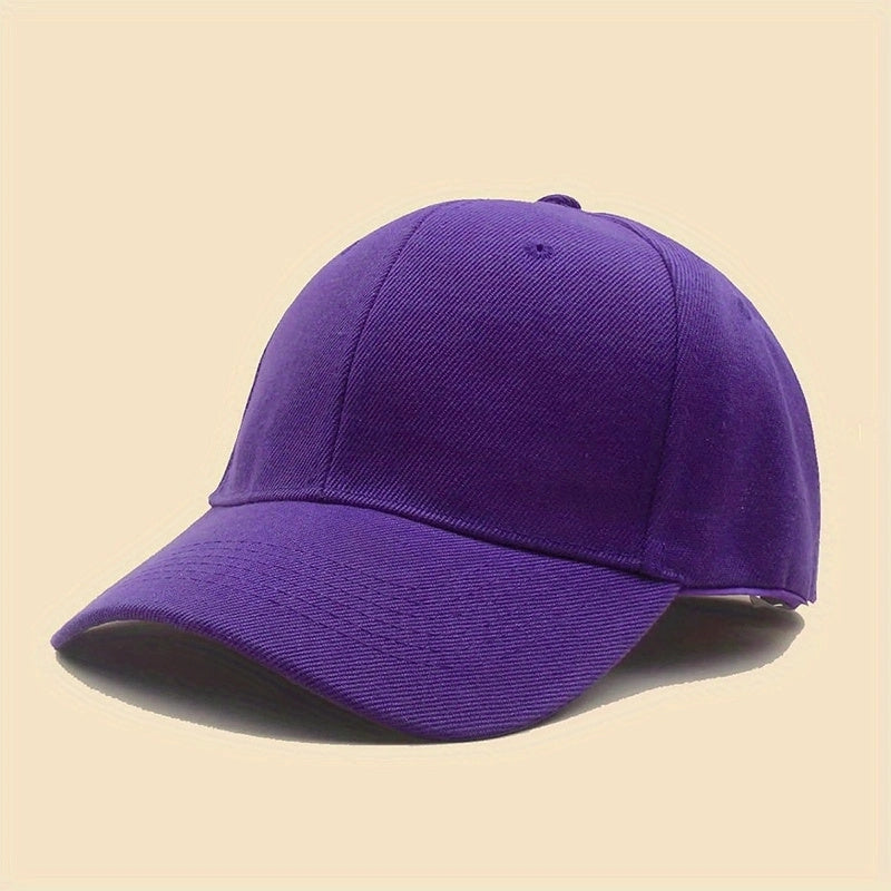 Solid Color Baseball Cap Lightweight Simple Casual Couple Dad Hats Unisex Sun Hats For Women & Men