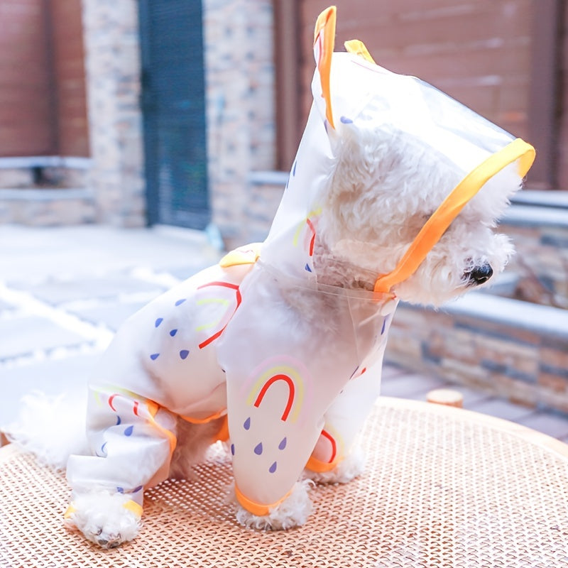 Small, Medium, and Large Waterproof Pet Raincoat - Stay Dry and Stylish in All Seasons with 100% Polyester, Snap Button Closure, and Hand Wash Only - Perfect for Autumn, Spring, Summer, and Winter