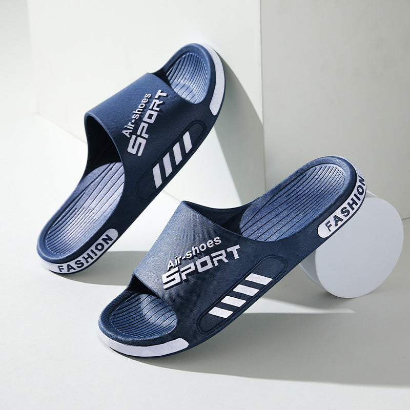 Stylish & Comfortable All-Season Quick-Dry Slides: Non-Slip, Easy-Clean PVC Slippers for Indoor/Outdoor Use