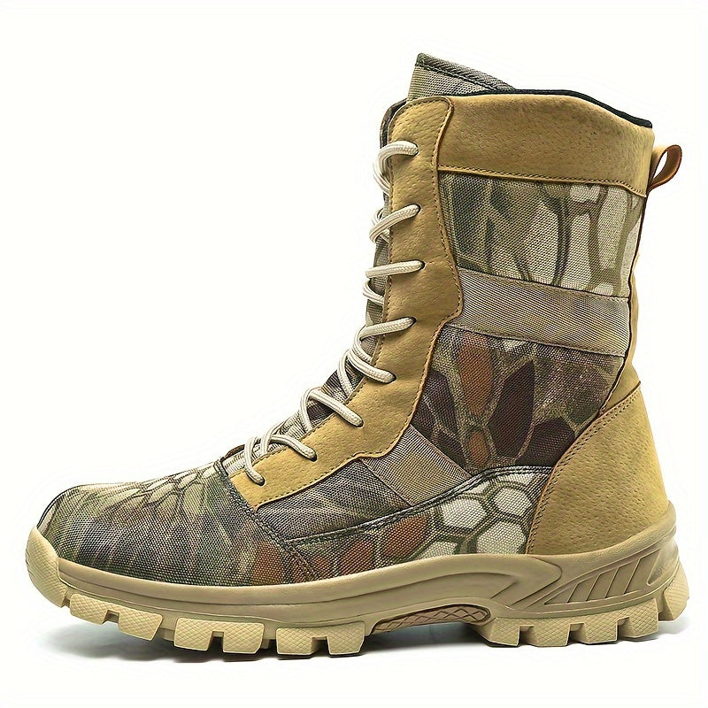 Extra Large Couple Autumn And Winter New High Barrel Women's Mountaineering Boots, Thick Sole, Anti Slip And Wear Resistant, Long Barrel, Training Shoes, Men's Shoes, Hiking Shoes
