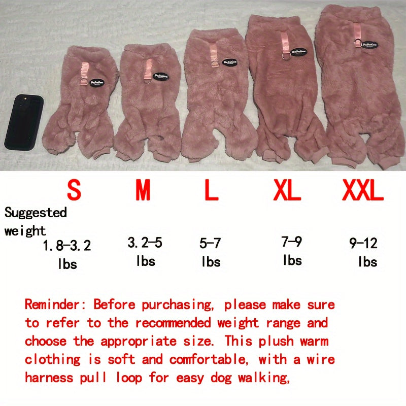 Small Winter Fleece Sweater for Pet, Warm Dog & Cat Clothes with Leash Ring (If Your Pet Is Between Two Sizes, Please Buy The Larger Size)