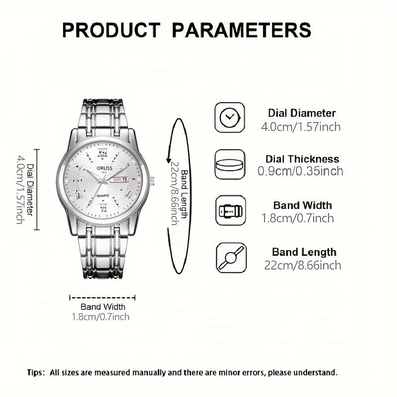 [Double Calendar Men's Watch] High-Grade Double Calendar Men's Watch - Business Sports Leisure Fashion Trend Durable