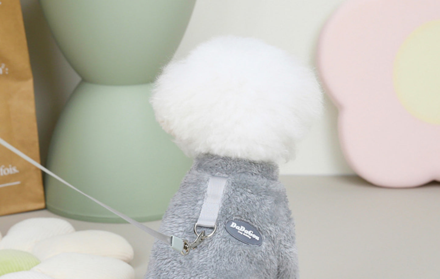 Small Winter Fleece Sweater for Pet, Warm Dog & Cat Clothes with Leash Ring (If Your Pet Is Between Two Sizes, Please Buy The Larger Size)