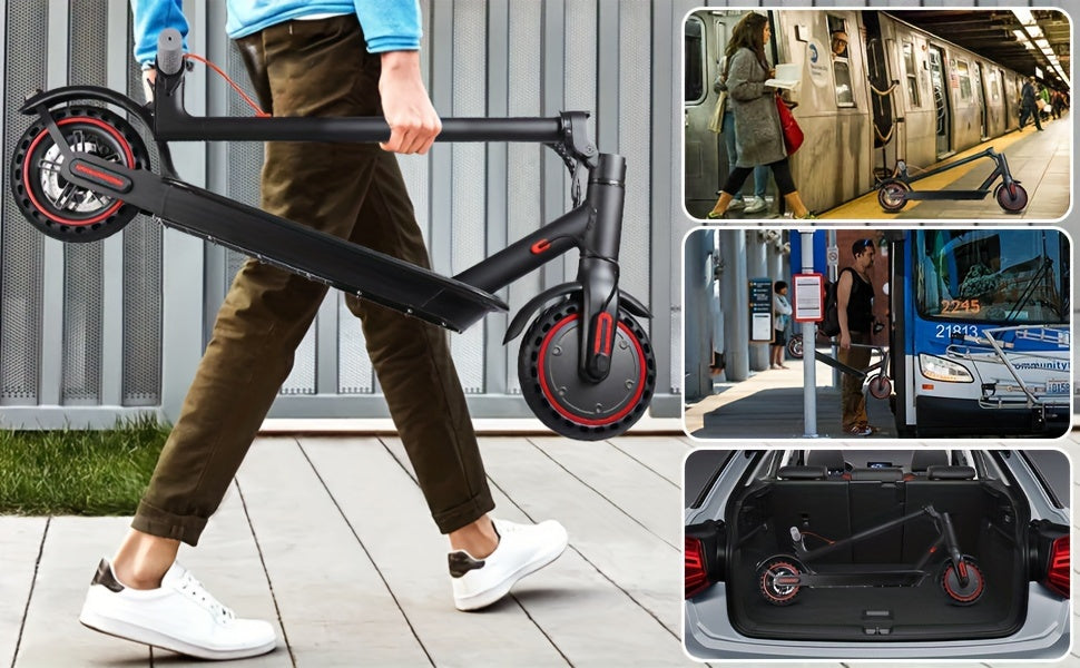 J3 Electric Scooter - Range of up to 20 Miles, Tire of 8.5'', Motor Power Ranges from 350W, Max Speed of 20 MPH, Foldable Commuting Scooter for Adults with Dual Braking System