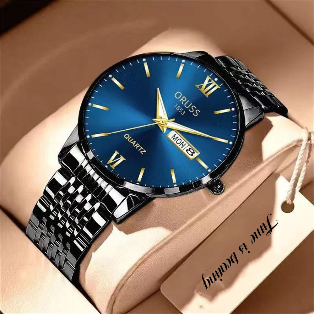 Men's Watch Glow-in-the-dark Waterproof Calendar High-grade Handsome Fashion 2022 New Trend Steel Watch, Ideal choice for Gifts