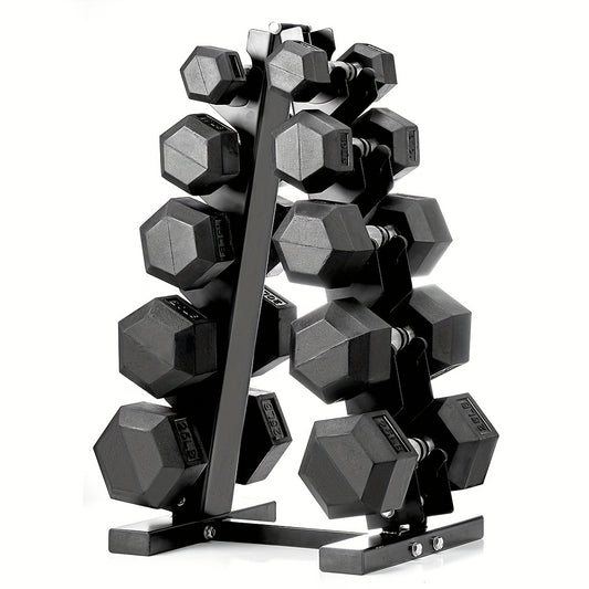 150lbs Heavy-Duty Hex Dumbbells Set - Space-Saving Storage Rack Included - Perfect for Body Shaping, Strength Training, Weightlifting, and Home Gym Workouts - Durable, Comfortable, and Versatile Fitness Equipment