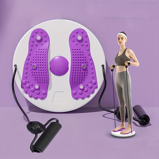 Waist Twisting Disc With Handles, Trims Waist Arms Hips And Thighs Waist Training Foot Massage Plate With 6 Magnets Fitness Twister Workout Home Gym Body Building Fitness Equipment