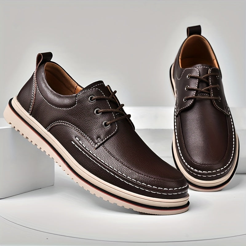 Men's Four Seasons Business Casual Leather Shoes Versatile Low Top Durable Men's Shoes Fashionable and Trendy Shoes