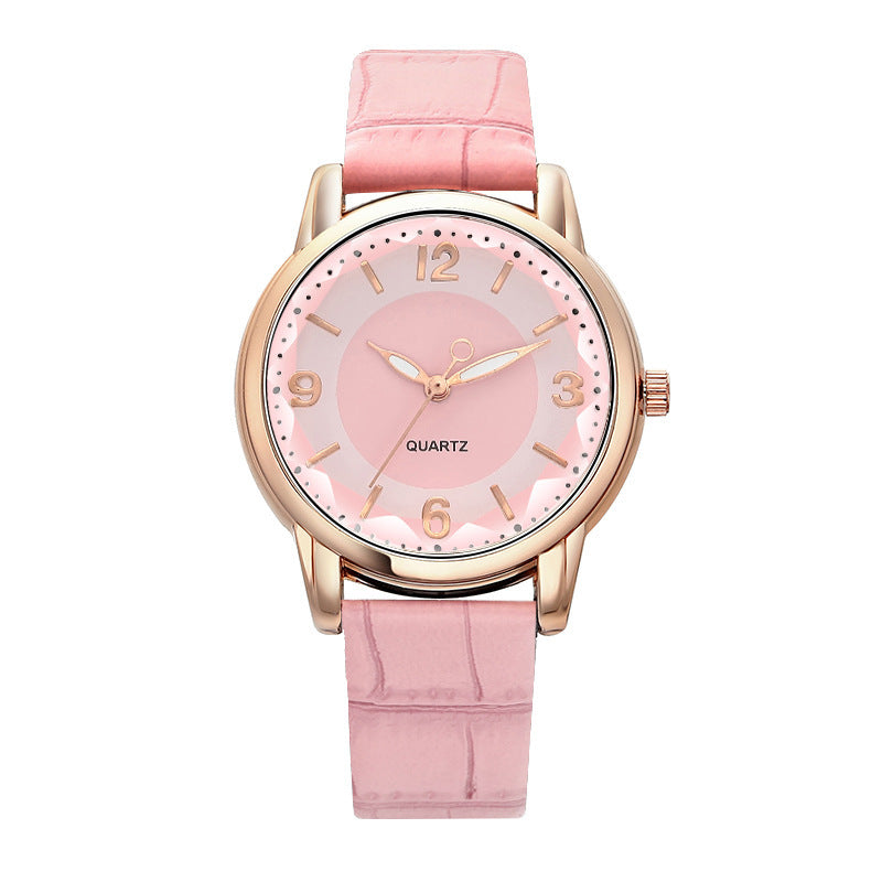 Elegant Women's Quartz Watch - Genuine Leather Strap, Water-Resistant, Versatile for All Occasions