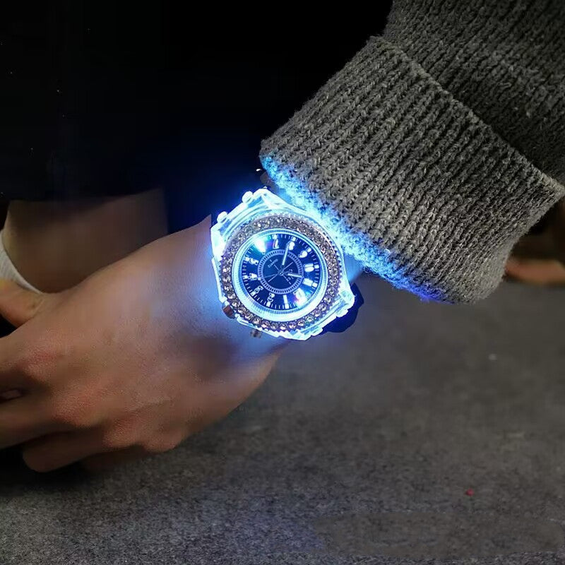 Stylish Quartz Sports Watch for Women - Luminous Display, Elegant Transparent Design & Comfortable Silicone Strap