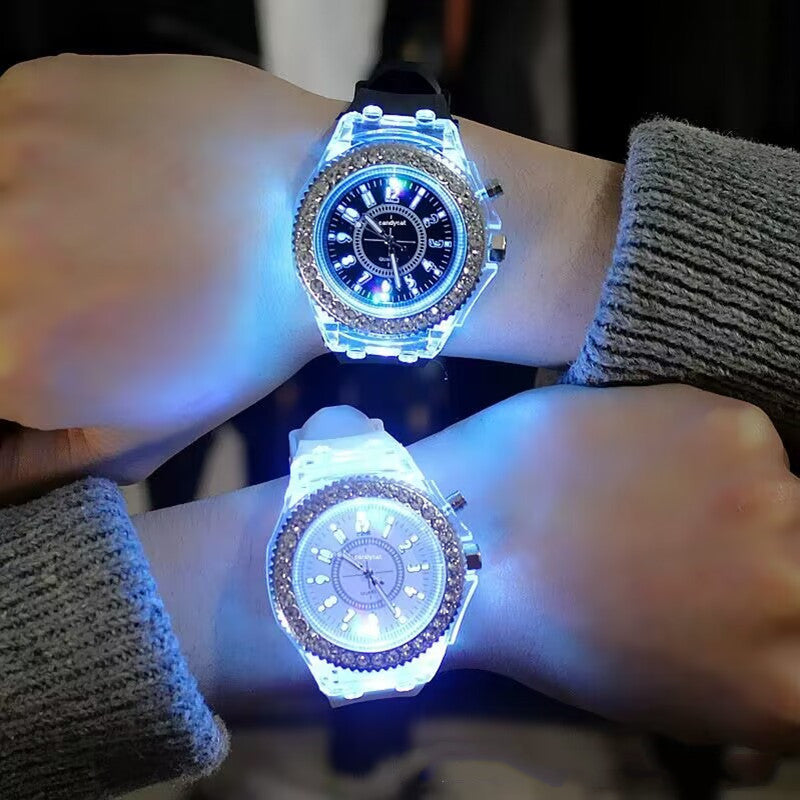 Stylish Quartz Sports Watch for Women - Luminous Display, Elegant Transparent Design & Comfortable Silicone Strap