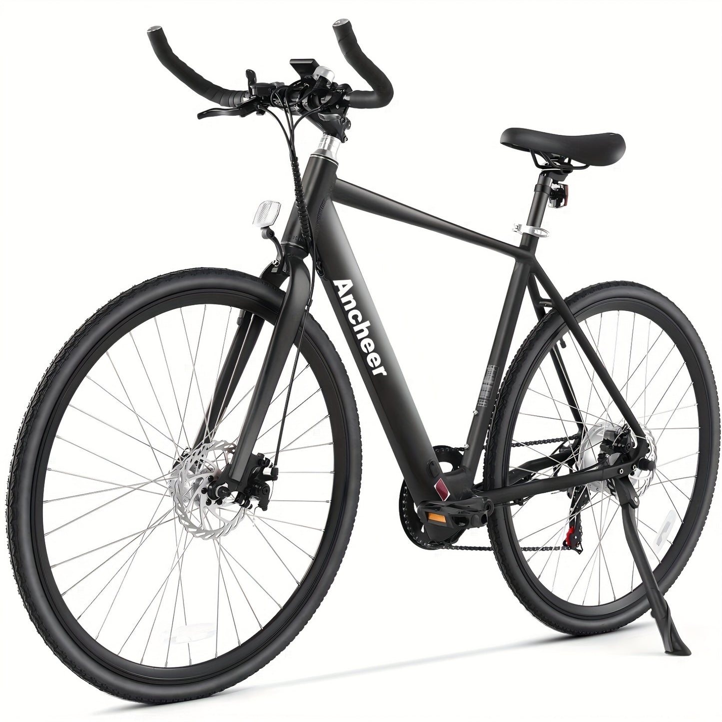 700C Tire Electric Road EBike 350W Motor Men Electric Bike With 36V 6.8Ah Battery, Electric Scooter With Front Rear Brakes, Electric Motorcycle 3 Hours Fast Charging, Lightweight Frame Dirt Bike For Adults, Bullhorn Handlebar