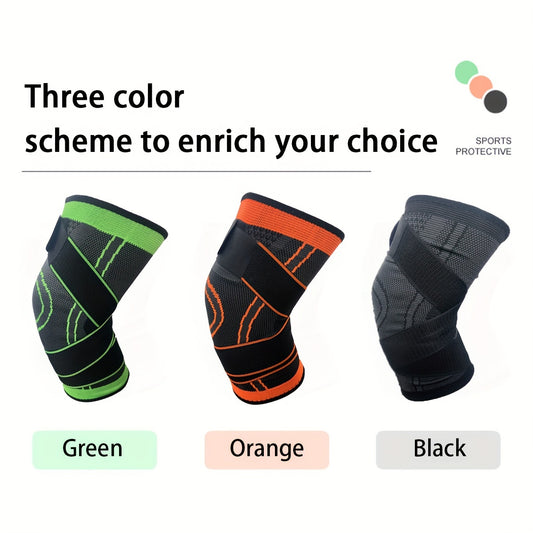 1pc Premium Strap Knee Pad - Knee Braces for Men and Women - Outdoor Sports Fitness Equipment for Cycling, Walking, and Hiking - Pressure-Relieving Protective Gear with Adjustable Strap for Comfortable Wear
