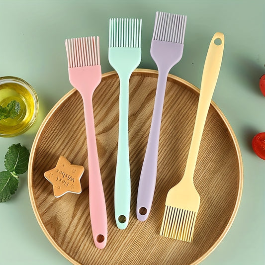 1pc, Oil Brush, Silicone Baking Brush, Portable Barbecue Brush, Household Oil Brush For Baking Cooking, Creative Oil Brush For BBQ Baking, Basting Brush For Kitchen BBQ, Kitchen Stuff, Kitchen Accessaries