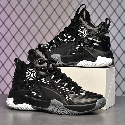 Breathable & Durable Boys' Basketball Sneakers – Lightweight, All-Season Mid-Tops with Rubber Sole