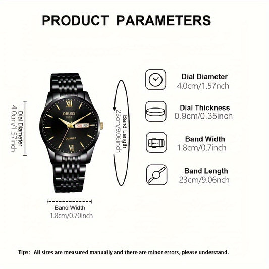 Men's Watch Glow-in-the-dark Waterproof Calendar High-grade Handsome Fashion 2022 New Trend Steel Watch, Ideal choice for Gifts