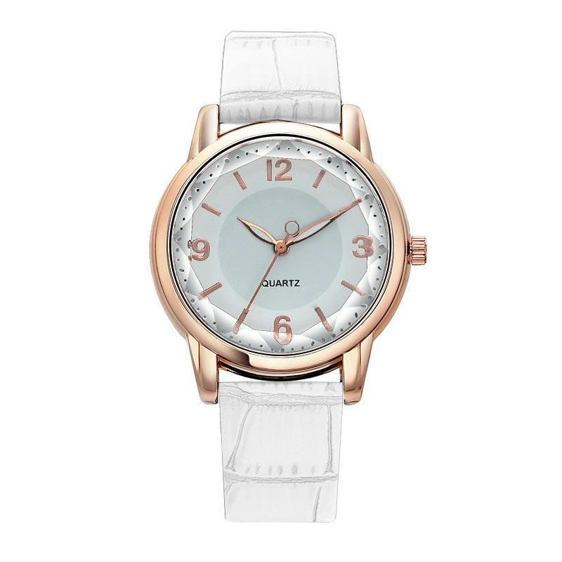 Elegant Women's Quartz Watch - Genuine Leather Strap, Water-Resistant, Versatile for All Occasions