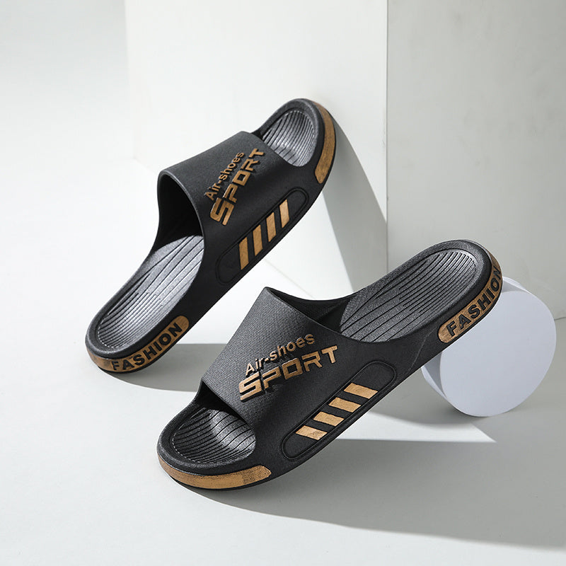 Stylish & Comfortable All-Season Quick-Dry Slides: Non-Slip, Easy-Clean PVC Slippers for Indoor/Outdoor Use