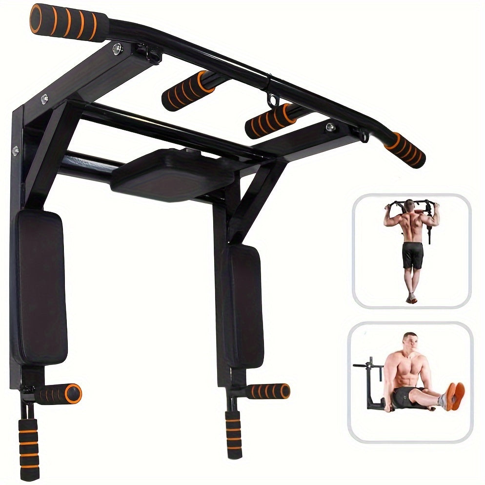 1pc Heavy-Duty Foldable Wall Mount Pull-Up Bar - Home Gym Fitness Equipment for Arm Muscle Exercise, Core Strength Training, and Bodybuilding - Space-Saving Design for Small Rooms