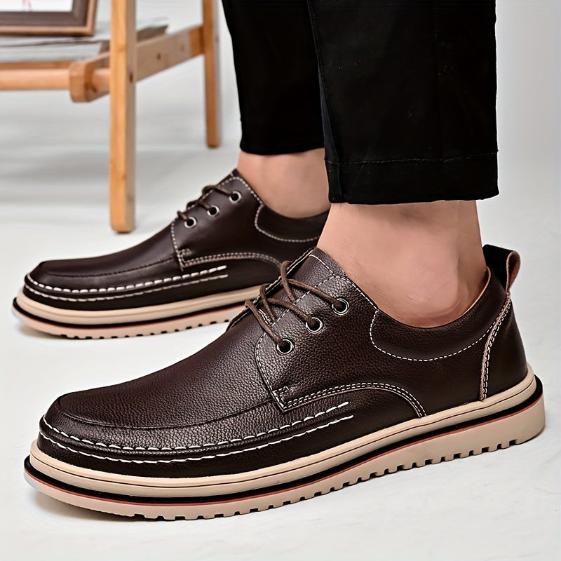 Men's Four Seasons Business Casual Leather Shoes Versatile Low Top Durable Men's Shoes Fashionable and Trendy Shoes