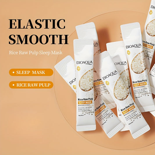 Rice Raw Pulp Face Facial Mask, Moisturizing Cream, Shrink Pores And Tightening Skin, Nourishing And Hydrating With Rice Extract, For All Skin Types Travel Essential