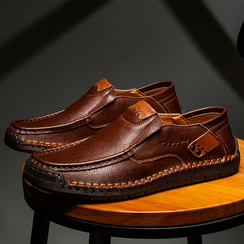 Men's Casual Shoes Fall One Step Lazy Large Business Casual Soft Sole Bean Shoes Dad Men's Shoes
