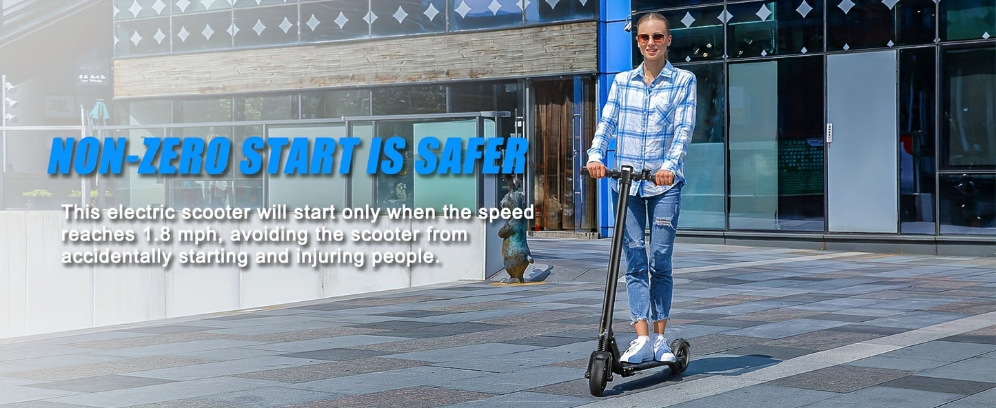CAROMA 250W Portable Folding Electric Scooter, Range Of 15.5 Miles, 15.5 Miles Per Hour, 6.5-inch Solid Tires, Adult Commuting Electric Scooter, Electronic Brake, Maximum Load Of 220 Pounds