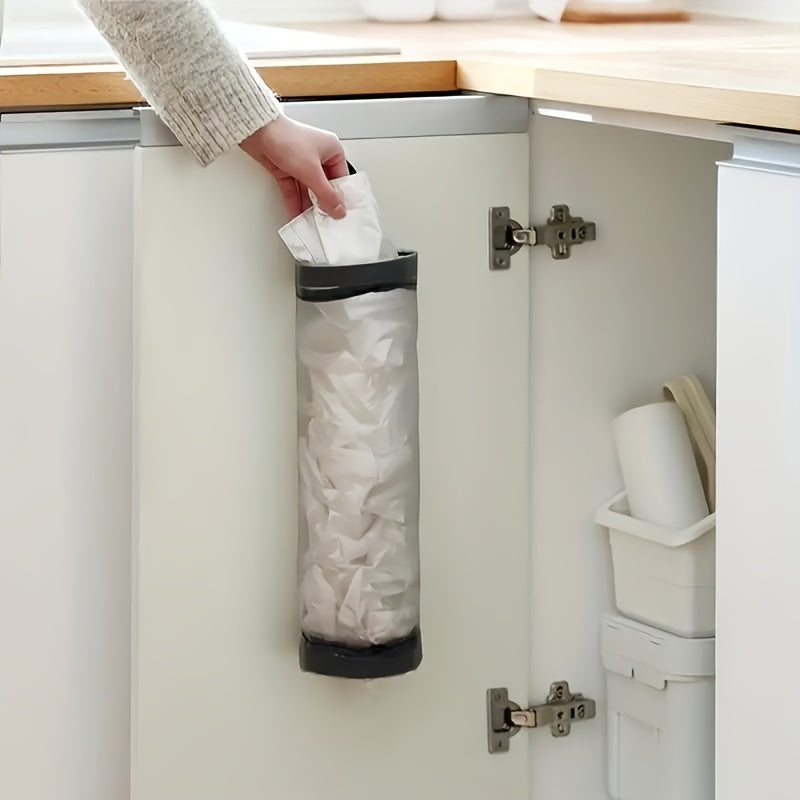 1pc Collapsible Plastic Bag Organizer - Convenient Grocery Bag Holder with Durable Mesh Storage, Foldable Garbage Bag Dispenser, Ventilated for Kitchen Freshness and Space-Saving Efficiency