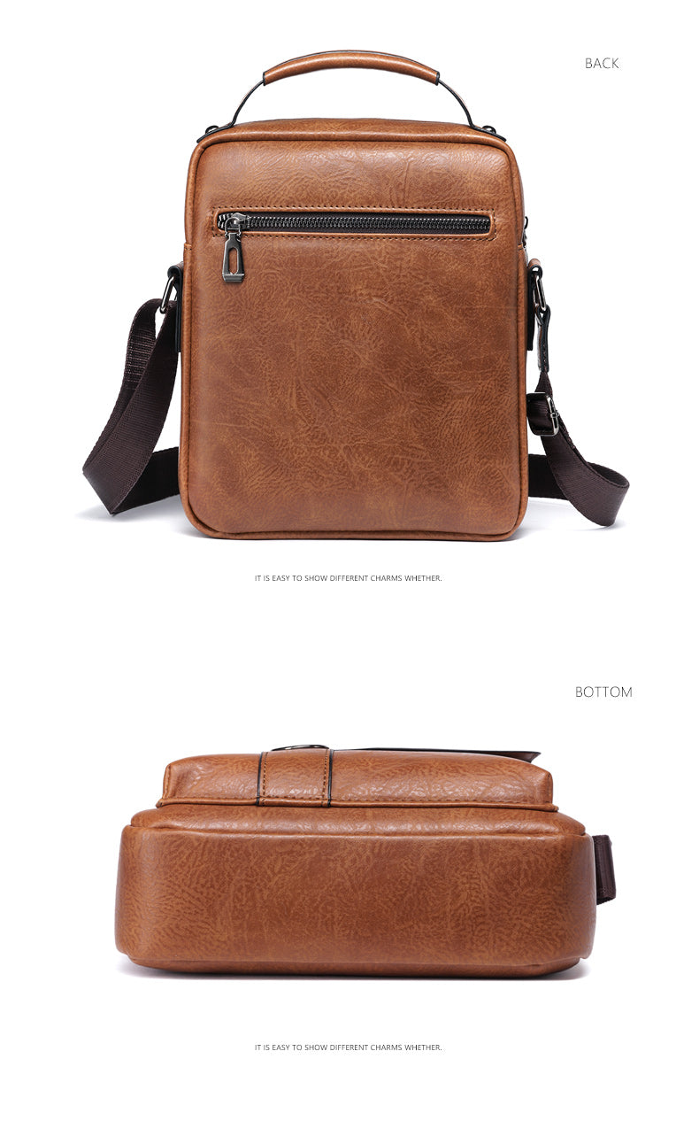 WEIXIER Crossbody Bag, Men's Shoulder Bag Vintage Hand Business Men's Casual Bag Satchel Bag For Men Gift For Father/Anniversary
