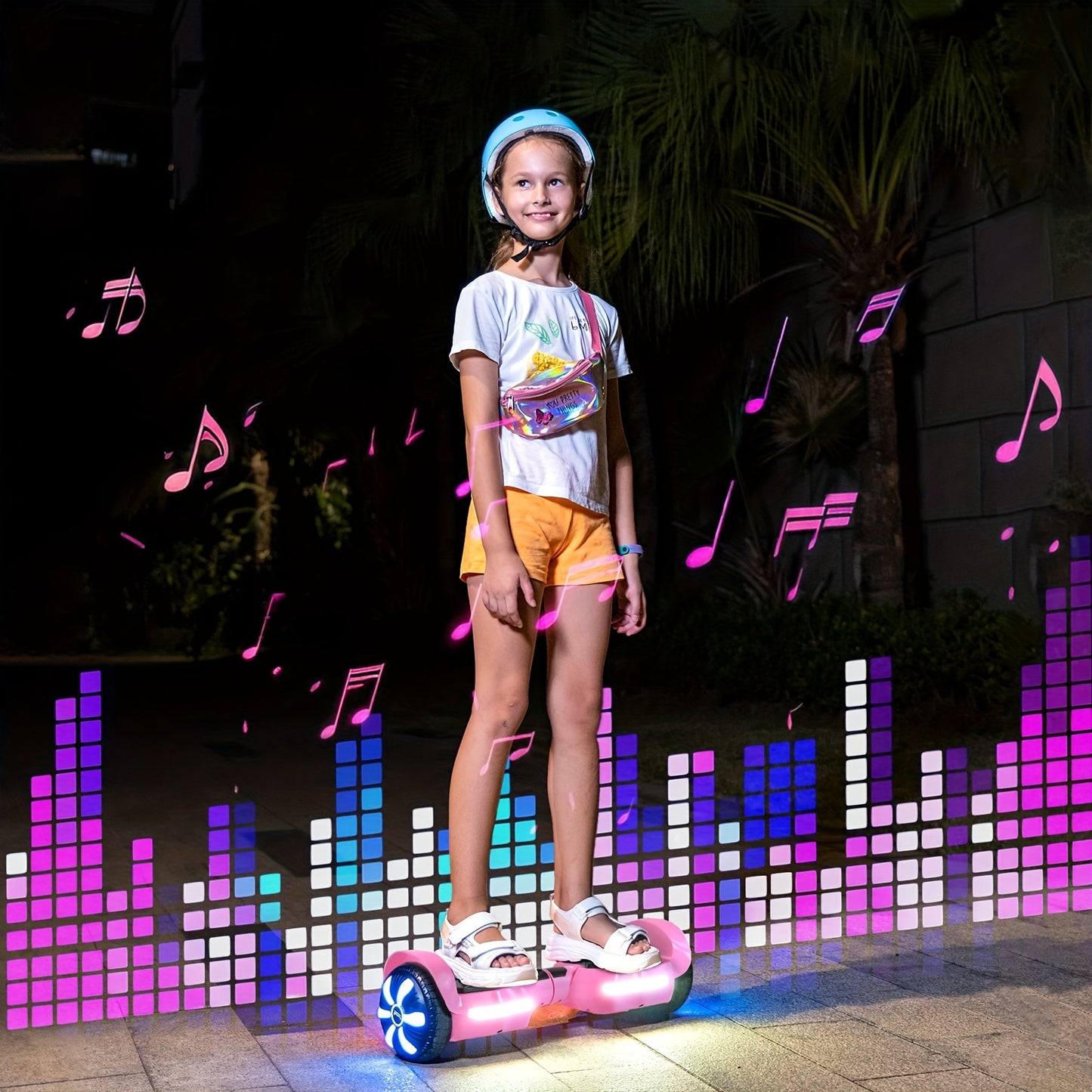 SIMATE Hoverboard For Kids Ages 6+, Self Balancing Scooter With Colorful LED Lights, Gifts For Kids & Teens & Adults, For All Ages (K1/Pink)