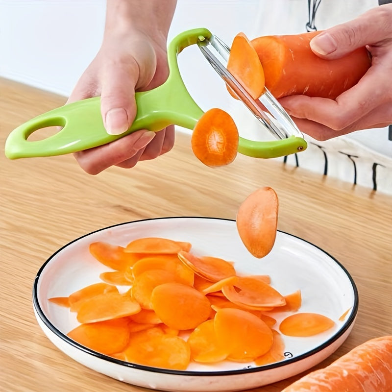 1pc, Multifunctional Stainless Steel Fruit and Vegetable Peeler and Grater - Perfect for Potatoes, Cabbage, Melons, and More - Easy to Use and Dishwasher Safe - Essential Kitchen Tool Kitchen Accessories