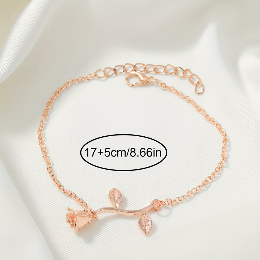 Woman's Quartz Watch Round Rhinestones Shockproof Wristwatch 1Pcs Watch & 1Pcs Bracelet Valentines Gift For Her Woman