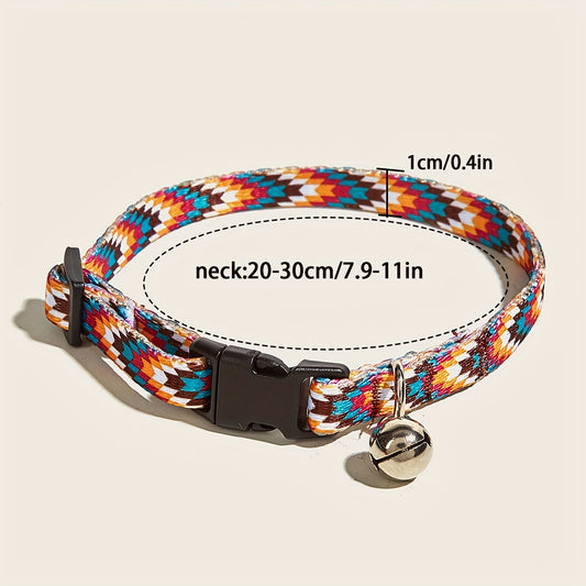 Adjustable Pet Collar - Fully Adjustable for a Comfortable Fit, Jingle Bell to Keep You Informed of Your Pets Whereabouts, Suitable for Both Dogs and Cats of All Sizes - Irresistibly Adorable, Stylish and Fashionable Pet Acce