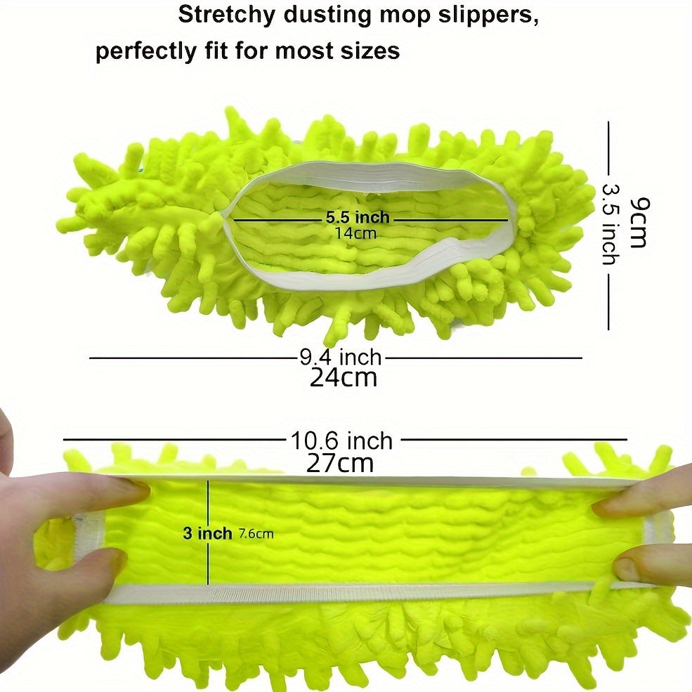 5 Pairs Of Mop Slippers Shoes Cover, Soft Washable Reusable Microfiber Foot Socks, Dust Mop Slippers For Cleaning Bathroom, Kitchen, Bedroom