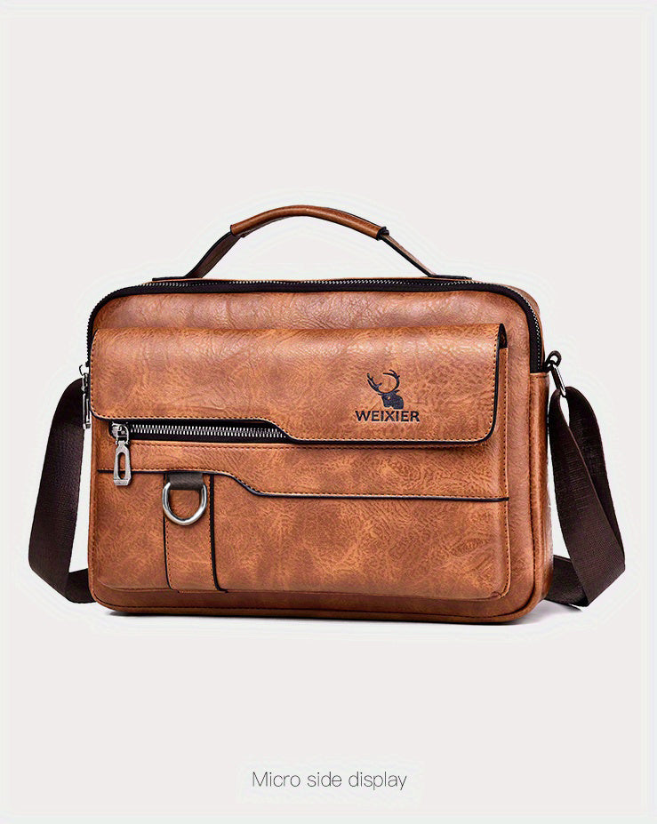 1/2pcs WEIXIER Spring And Summer New Shoulder Bag Messenger Bag, Handbag Casual Fashion PU Material Gift For Father/ Anniversary