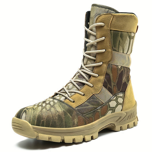 Extra Large Couple Autumn And Winter New High Barrel Women's Mountaineering Boots, Thick Sole, Anti Slip And Wear Resistant, Long Barrel, Training Shoes, Men's Shoes, Hiking Shoes