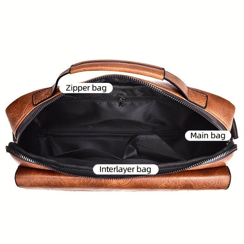 1/2pcs WEIXIER Spring And Summer New Shoulder Bag Messenger Bag, Handbag Casual Fashion PU Material Gift For Father/ Anniversary